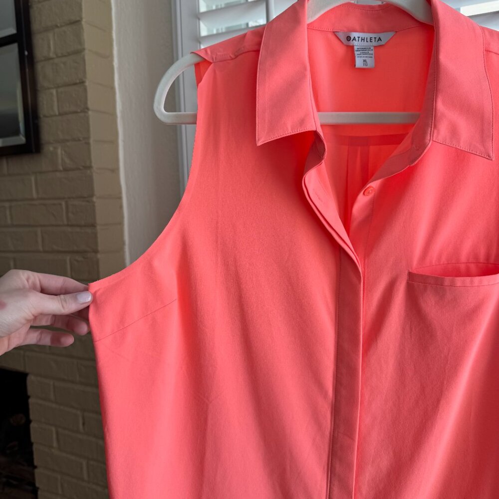 Athleta Performance Collared Button-Down Tank - image 2